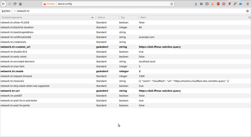 Picture: Firefox menuepoint settings Picture: Firefox menuepoint settings
